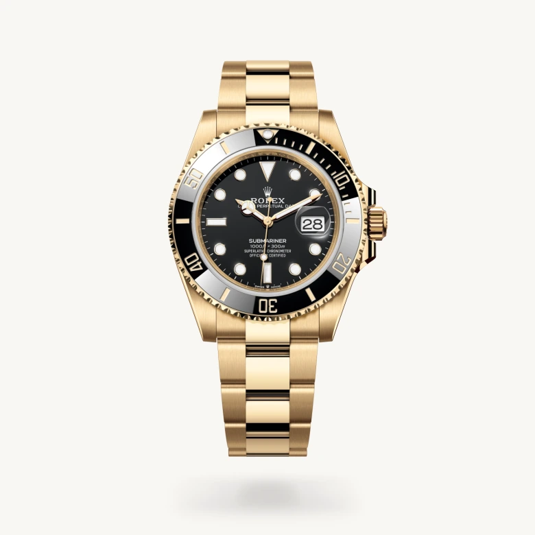 Rolex submariner in 18 ct yellow gold, M126618LN-0002* - Watches of Switzerland