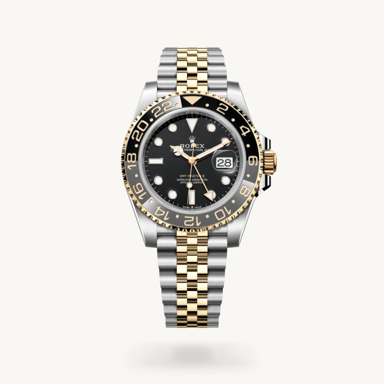 Rolex gmt-master ii in Yellow Rolesor - combination of Oystersteel and yellow gold, M126713GRNR-0001* - Watches of Switzerland