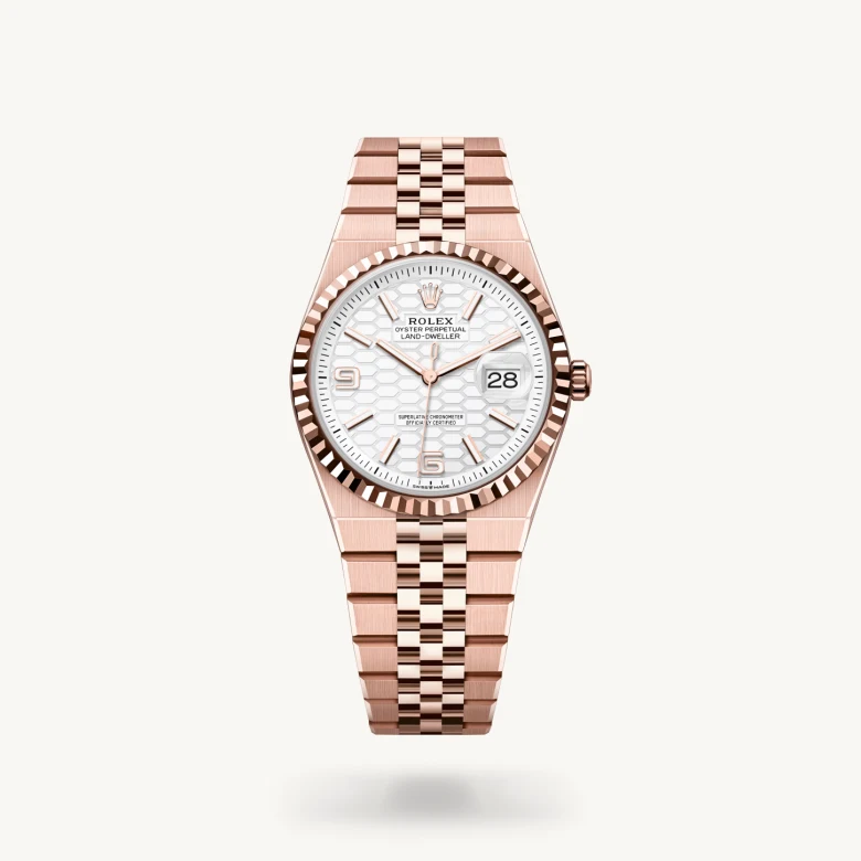 Rolex land-dweller in 18 ct Everose gold, M127235-0001* - Watches of Switzerland