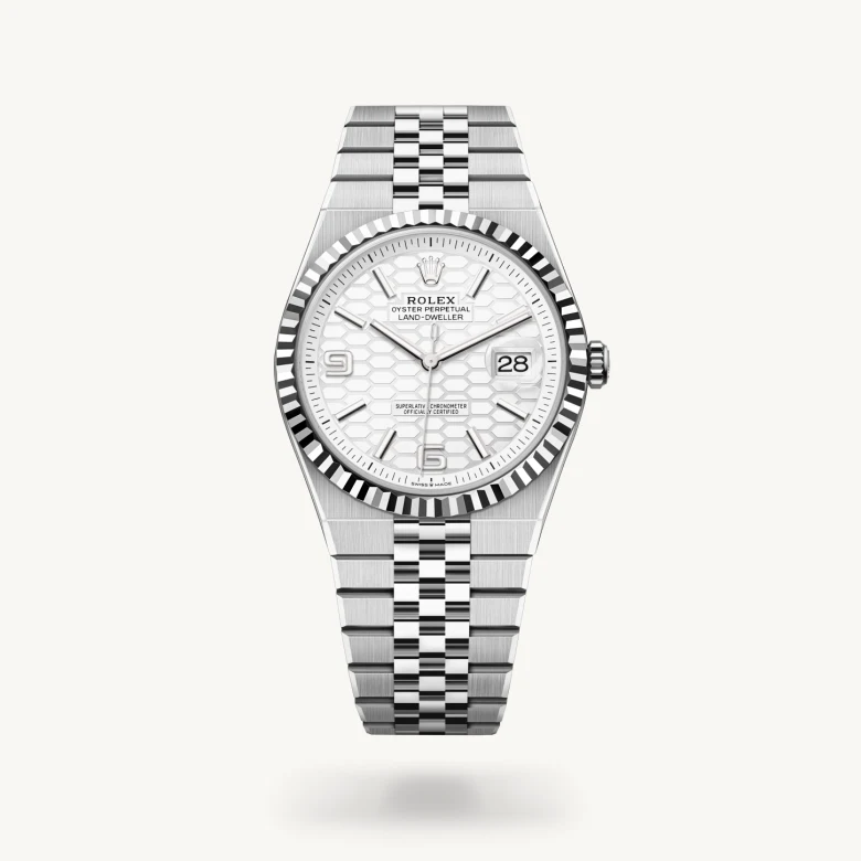Rolex land-dweller in Oystersteel, M127334-0001* - Watches of Switzerland