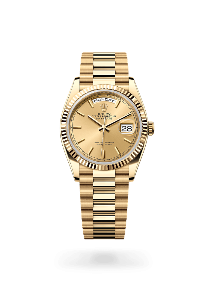 Rolex day-date in 18 ct yellow gold, M128238-0045* - Watches of Switzerland