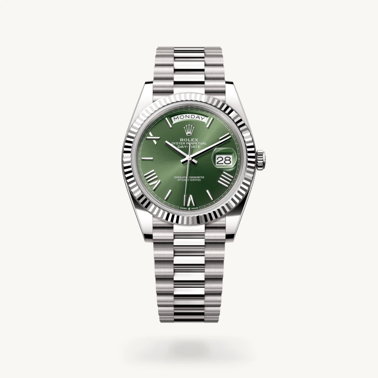 Rolex day-date in 18 ct white gold, M228239-0033* - Watches of Switzerland