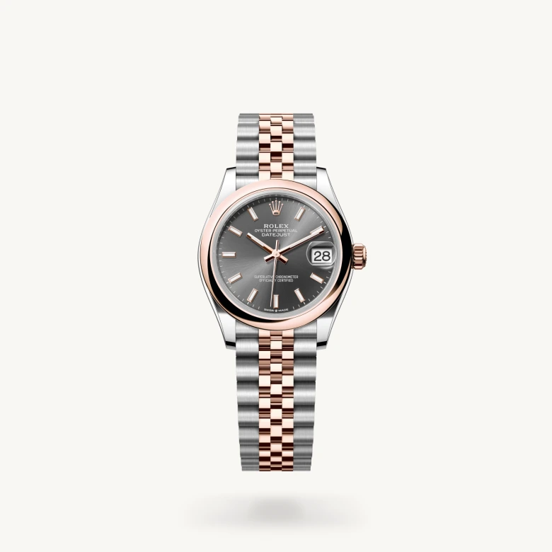 Rolex datejust in Everose Rolesor - combination of Oystersteel and Everose gold, M278241-0018* - Watches of Switzerland