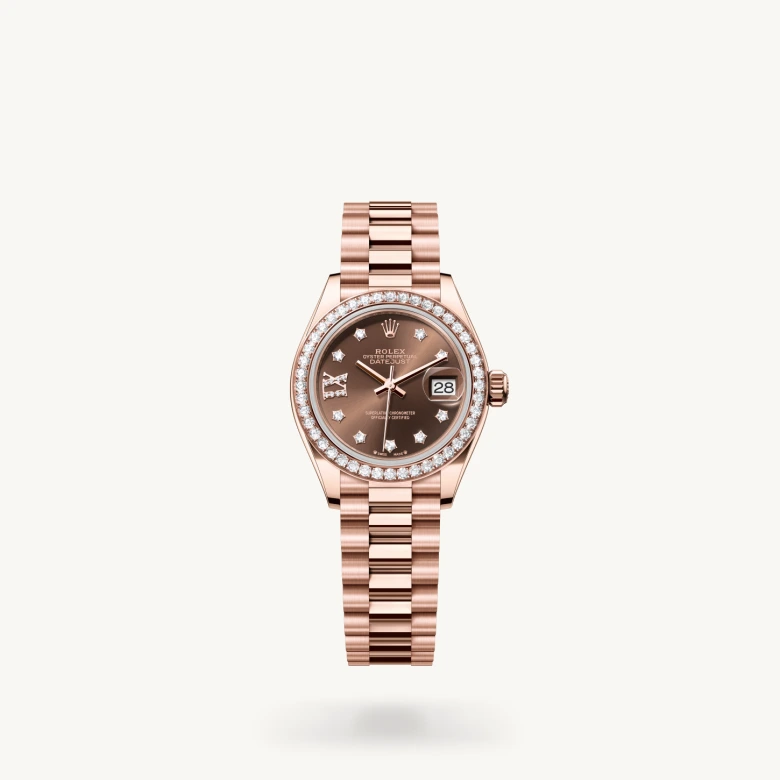 Rolex lady-datejust in 18 ct Everose gold, M279135RBR-0001* - Watches of Switzerland