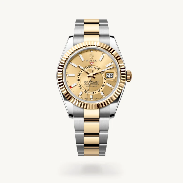 Rolex sky-dweller in Yellow Rolesor - combination of Oystersteel and yellow gold, M336933-0001* - Watches of Switzerland