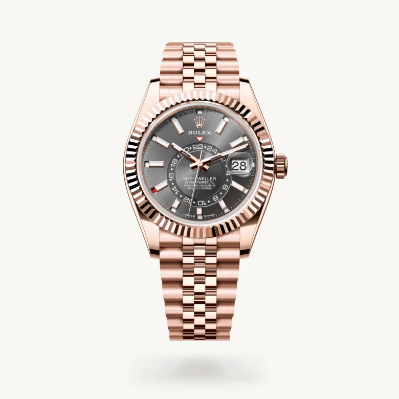 Rolex sky-dweller in 18 ct Everose gold, M336935-0008* - Watches of Switzerland