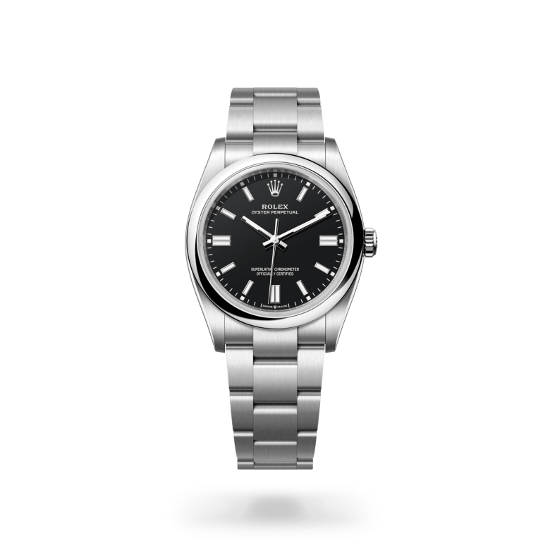 Rolex oyster perpetual in Oystersteel, M126000-0014* - Watches of Switzerland