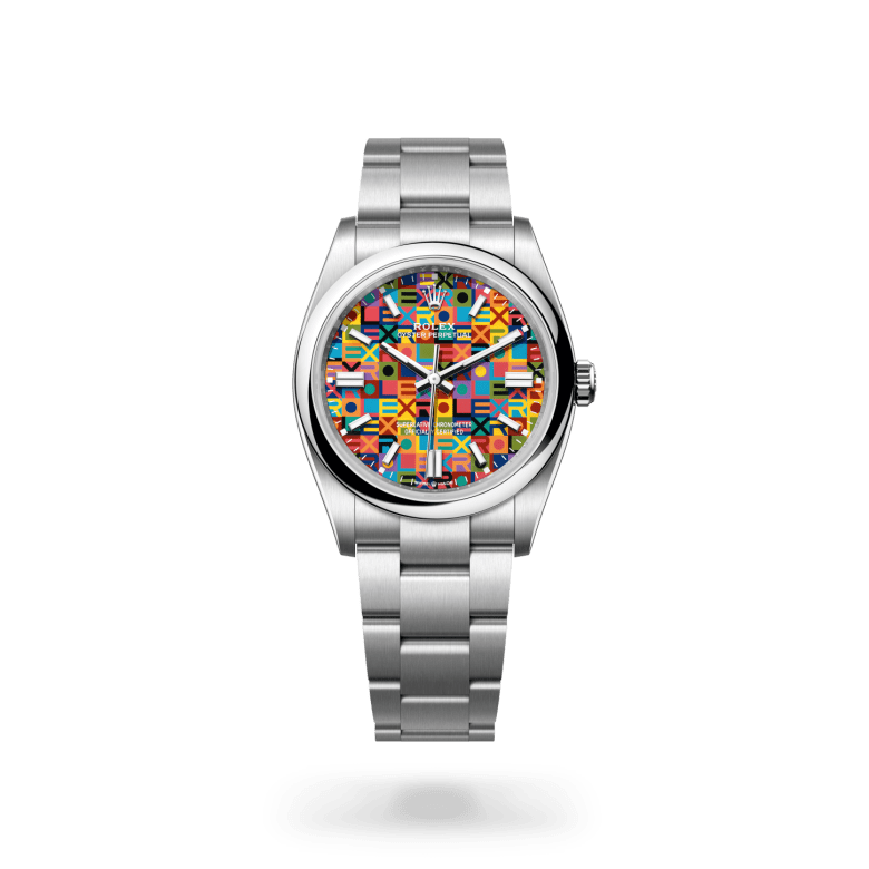 Rolex oyster perpetual in Oystersteel, M126000-0016* - Watches of Switzerland