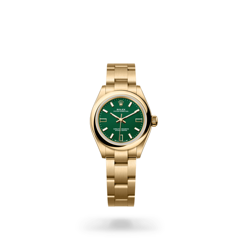 Rolex oyster perpetual in 18 ct yellow gold, M276208-0002* - Watches of Switzerland